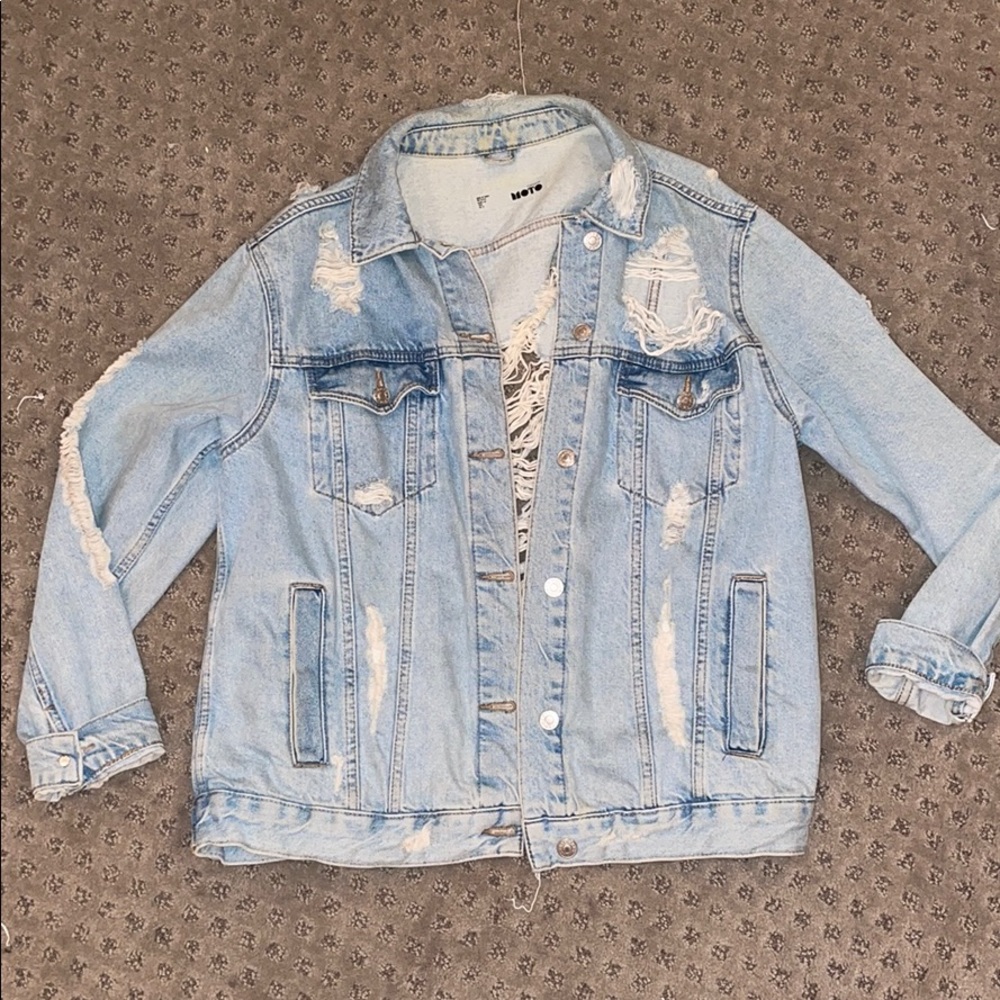 Top shop Distressed Denim Jacket